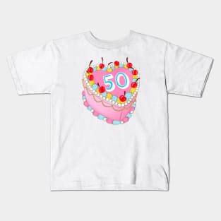 50th Birthday cake Kids T-Shirt